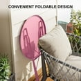 thumbnail image 1 of Ensemble Bistro de Patio Extérieur 3 Pcs, Table Pliante en Métal et 2 Chaises, Résistant aux Intempéries, Mobilier de Jardin, Balcon Ou Cour Gain de Place, Ensemble de Conversation Moderne – Tube Plat Rose, 1 of 8