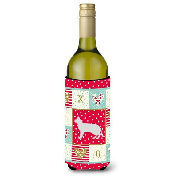 24 oz Russian White Black No.2 Cat Love Wine Bottle Hugger