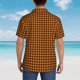 thumbnail image 4 of Fotbe Black And Orange Houndstooth Camisa Hawaiana para Hombre Unisex – Camisa Casual de Verano con Botones de Manga Corta de Algodón y Lino,Small, 4 of 7