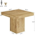 thumbnail image 2 of Tribesigns 39" Wood Small Kitchen Table, Farmhouse Square Dining Table for 4, Natural, 2 of 5