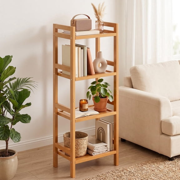 4-Tier Bamboo Storage Shelf