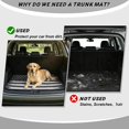 thumbnail image 4 of COEQINE Cargo Liner for Dogs, Cute Trunk Floor Mat Durable Pet Cargo Mat for Cats, Auto Interior Accessories Decor with Non-slip Backing, Black Gray American Flag, 4 of 7