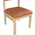 thumbnail image 5 of Meridian Furniture Roundhill Cognac Vegan Leather Upholstered Dining Chair, Set of 2, 5 of 12