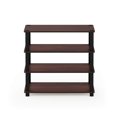 thumbnail image 4 of Furinno 13081DC/BK Turn-S-Tube 4-Tier Shoe Rack, Dark Cherry/Black, 4 of 4