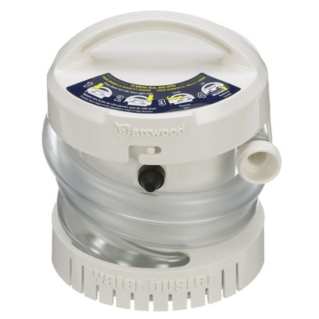 UPC: 0022697414045 | Attwood WaterBuster® Portable Pump  Submersible  Battery Powered  200 GPH  42-Inch Hose  5 ¼-Inch Diameter