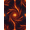 Orange Red Black, Pattern 4, variant on ODIKA Volcano Deep Abstract Vortex Molten Pile Volcanic Cracked Rock for Home Office, Hallway, Laundry Room, Non-Slip Chair-Friendly