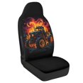 thumbnail image 2 of Uourmeti Protective Car Seat Covers for Automotive, Polyester Fabric Elastic Auto Front Seat Covers, Fiery Tractor Pattern, 2 of 7