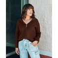 thumbnail image 7 of FreshPretty Women’s Casual Long Sleeve Half Zip Pullover Sweaters Solid V Neck Collar Ribbed Knitted Loose Slouchy Jumper Tops, 7 of 7