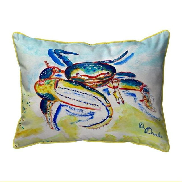 Betsy Drake HJ1013 Coussin Coloré Fiddler Crab 16 x 20 Po. Grand Intérieur & Extérieur