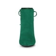 thumbnail image 2 of BLISSFUL STEP Women's Round Toe Block Heels Ankle Booties Emerald Green 8, 2 of 8