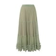 thumbnail image 5 of Riforla Tulle Skirts for Women Long Length Tutu Fairy Tiered Skirt A Line Mesh Elastic Waist Skirts Womens Skirts Green One Size, 5 of 5