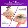 thumbnail image 2 of Fido Fave 3-in-1 Slicker Brush, Extra Long Pin Pet Detangler Brush & Dematting Deshedding Comb for Long-Haired and Thick Coats Dogs and Cats, 2 of 9