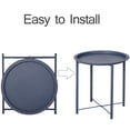 thumbnail image 6 of Taomika Blue Side Table / End Table with Round Removable Tray, Set of 2, 6 of 7