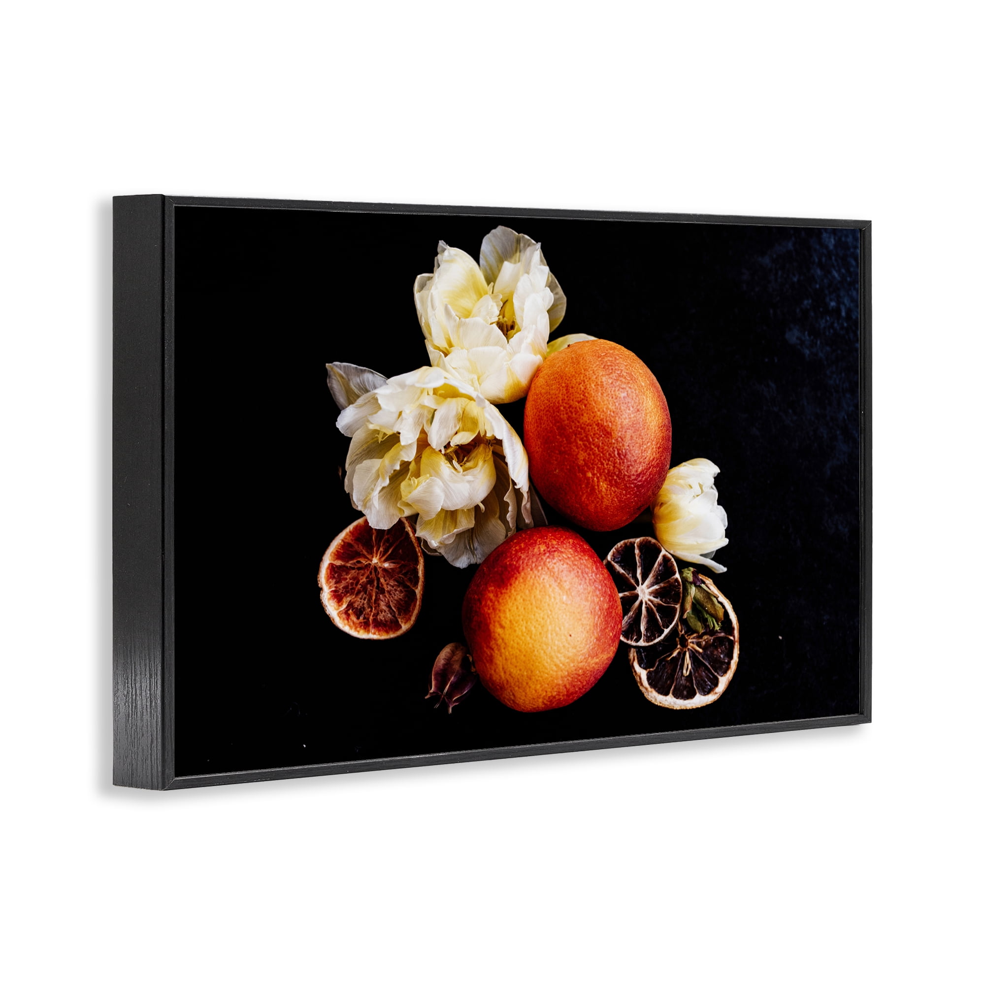 The Still Spring Fruit Black Framed Giclee Art, design by Amy Carroll