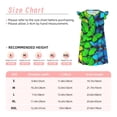thumbnail image 5 of Lafuoo Multicolored Butterflies Pattern Girls' Small Flying Sleeve Nightdress, Suitable for Girls' Round Neck Pajamas and Robes-Small, 5 of 9