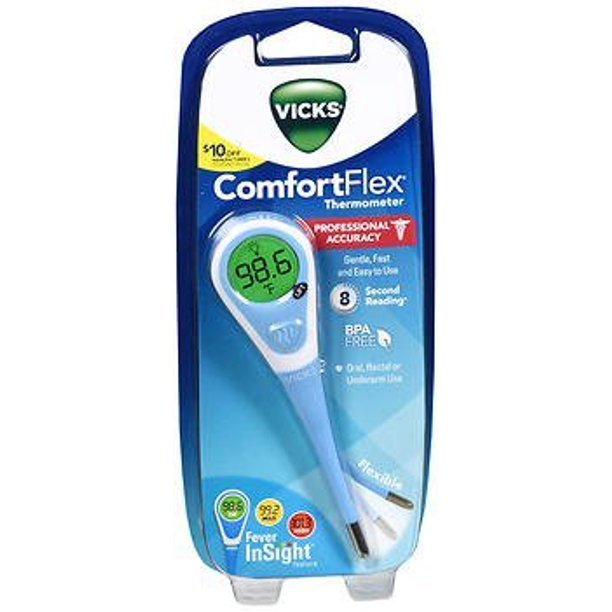 Vicks ComfortFlex Digital Thermometer 1 Each, Pack of 3