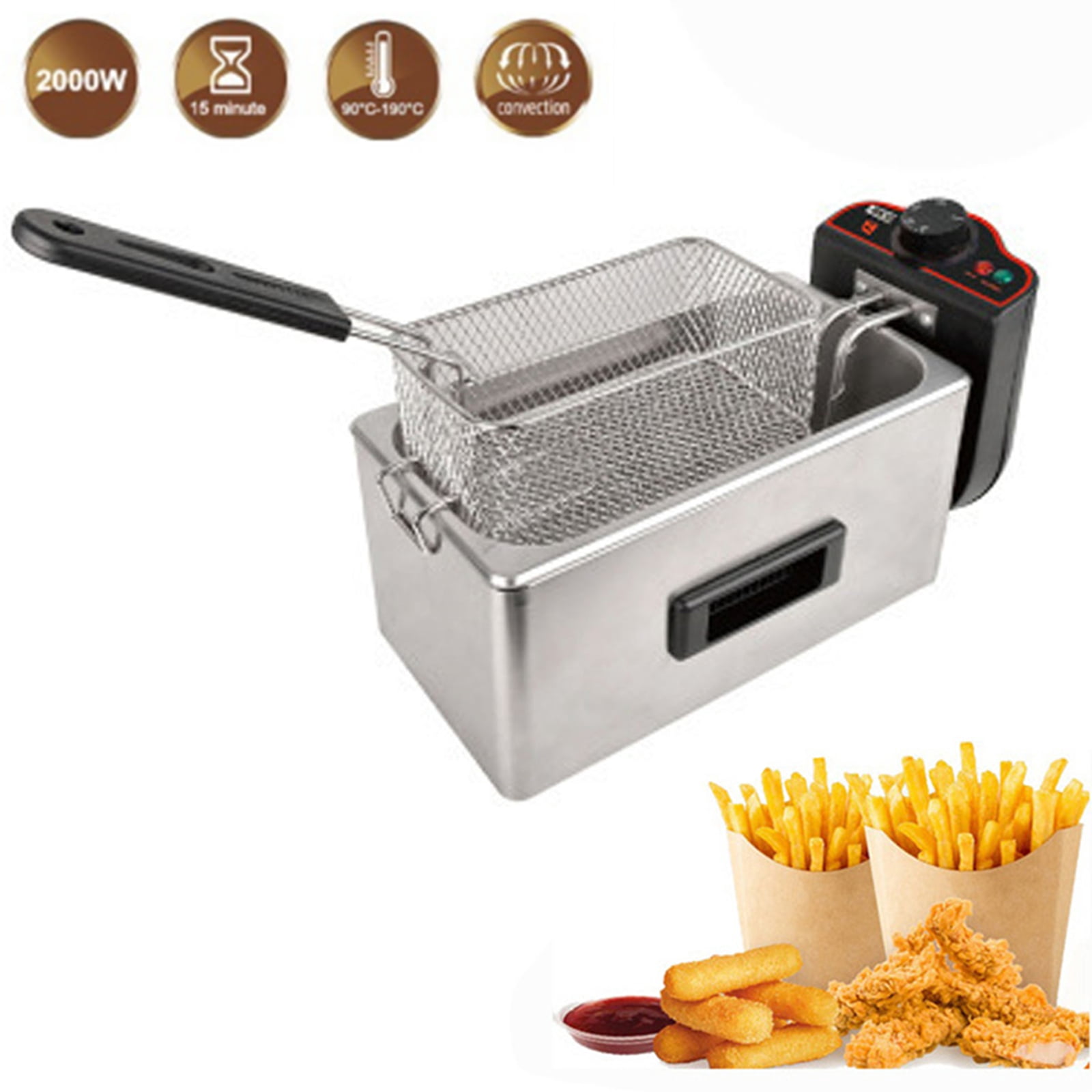 T-fal EZ Clean Large Cooker Deep Fryer with Basket, Oil Filtration