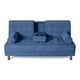 thumbnail image 3 of Matilda Sofá Cama Azul Velvet Sofantastico Con Portavasos, 3 of 8