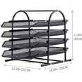 thumbnail image 3 of Metal Document Tray for Letters, Mail & Docs, Office Desk Organizer for Men, Perfect Gift for Efficiency Black Desktop File Organizer, 3 of 8