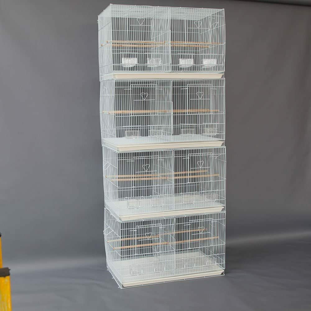 NEW Lot of 4 Bird Finch Canary Breeder Breeding Cages Center Dividers Stand 357 