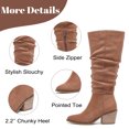 thumbnail image 3 of LOVE STEETLY Women's Knee High Slouchy Boots, Pointed Toe Chunky Heel Casual Versatile Stylish Comfort Winter Tall Boot., 3 of 7