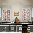 thumbnail image 4 of Kitchen Curtains 36 Inch Short - 3 Panel Set with Colorful Butterfly Floral Pattern, Rod Pocket Window Curtain, 100% Polyester for Butterfly Lovers, Farmhouse, Kitchen, Bedroom, Easy Wash, 4 of 6