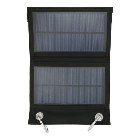 

ESTINK Foldable Solar Panel Foldable Solar Charger 4W 2 Fold Solar Panels Portable High Conversion Efficiency Polysilicon Mobile Power With Climbing Buckle For Automobile