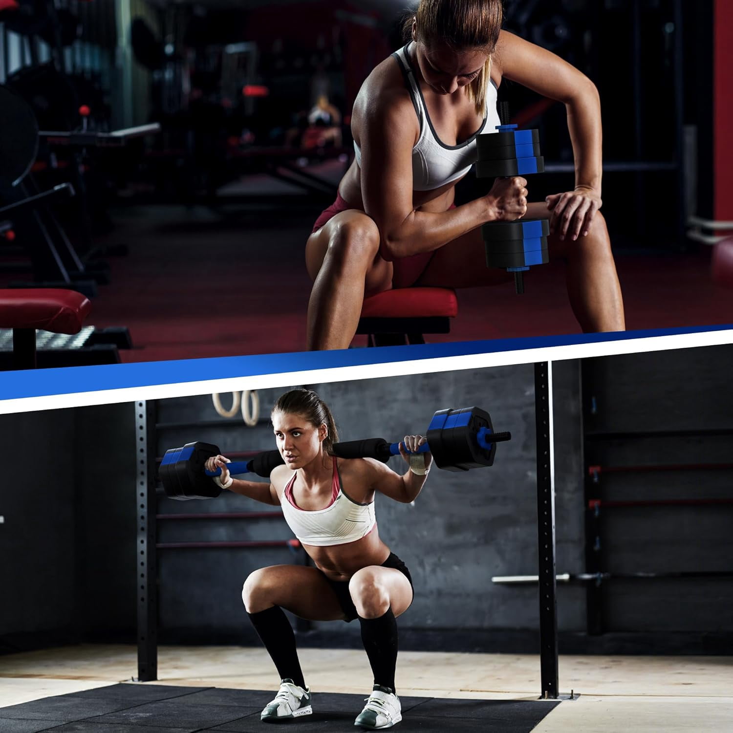 5-in-1 Adjustable Dumbbell Set 25LB, Hexagon Non-Rolling Free Weights with Connector Barbell for Home Gym, Steel Core Foam Grip Strength Training Equipment