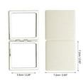 thumbnail image 2 of Unique Bargains 1 Pc Square Makeup Mirror for Travel Vacation Beige PU ABS Glass, 2 of 5