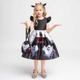 thumbnail image 4 of Odeerbi Girls Dress Baby Girls Clothes Children Gauze Skirt Festival Masquerade Dress Black, 4 of 9