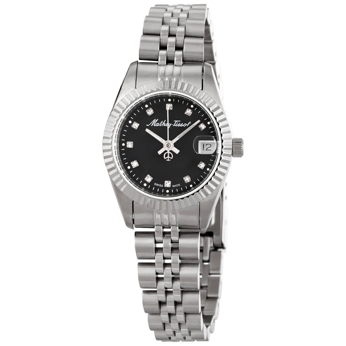 NWT Mathey-Tissot Mathey III Quartz Crystal Black Dial Ladies Watch Mathey Tissot Mathey III Quartz Crystal Black Dial Ladies  main image 4