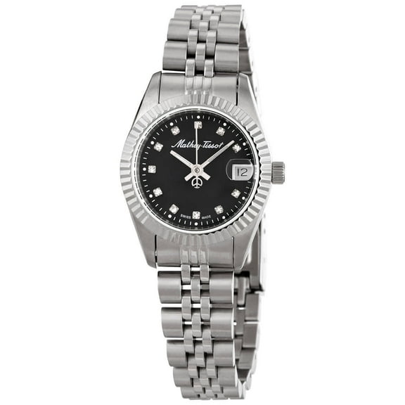 Mathey-Tissot Mathy II Quartz Black Dial Ladies Watch D710AN