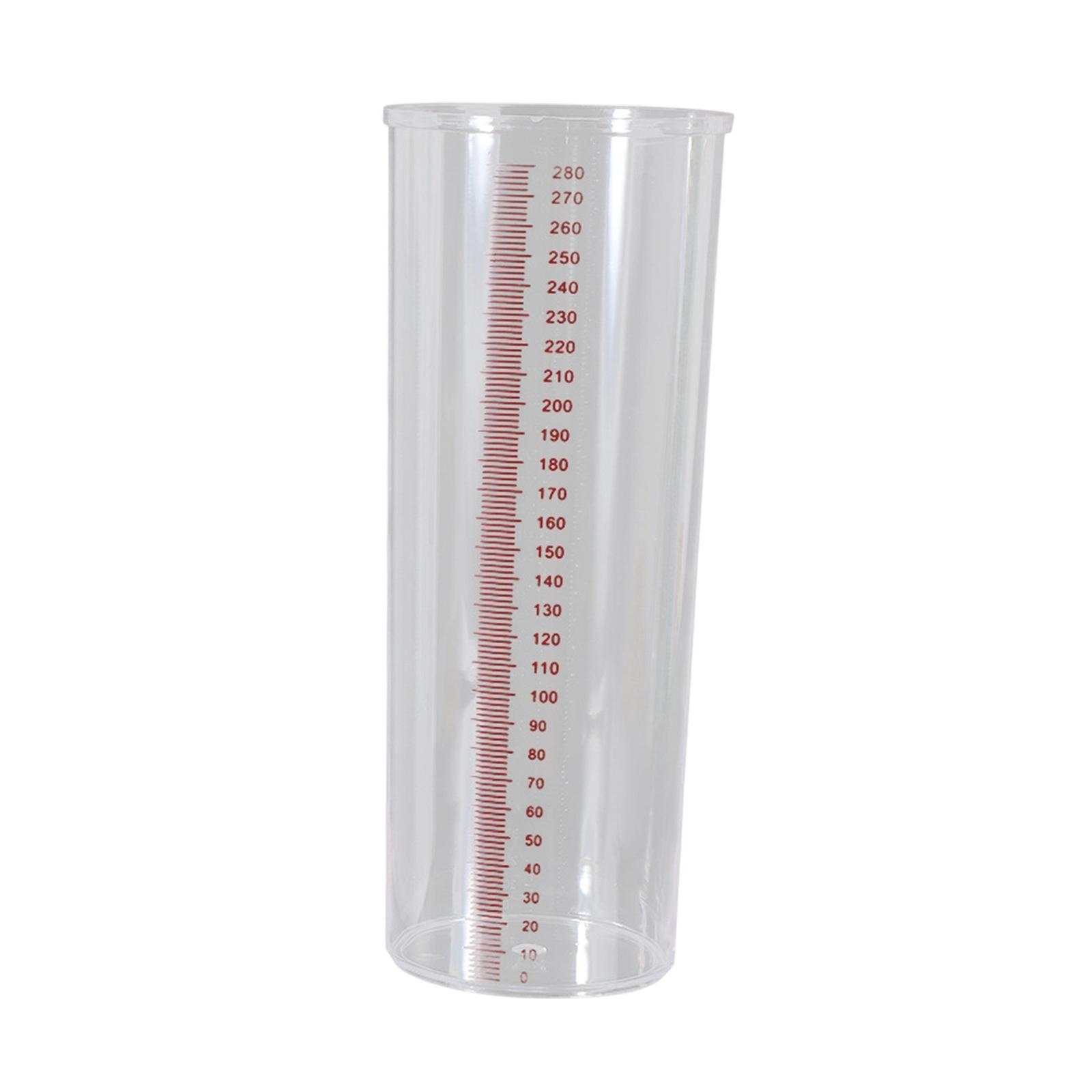 Graduated Cylinder Physics Measurement Rain Gauge Tube Plastic Construction for Experiment Teaching Education
