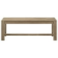 thumbnail image 3 of Scottsdale Wood Trestle Base Dining Bench Washed Brown, 3 of 7