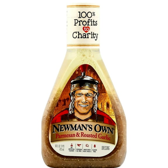 Newman's Own Salad Dressing, Parmesan & Roasted Garlic, 16 Fl Oz