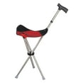 thumbnail image 4 of BELOVING Cane with Seat Walking Rest Portable Travel Lightweight for Sitting Foldable Red, 4 of 10
