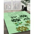 thumbnail image 3 of Ahgly Company Machine Washable Indoor Square Transitional Mint Green Area Rugs, 6' Square, 3 of 7