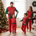 thumbnail image 2 of Family Matching Christmas Pajama Set Letter Print Long Sleeve Tops Pants Sleepwear, 2 of 8