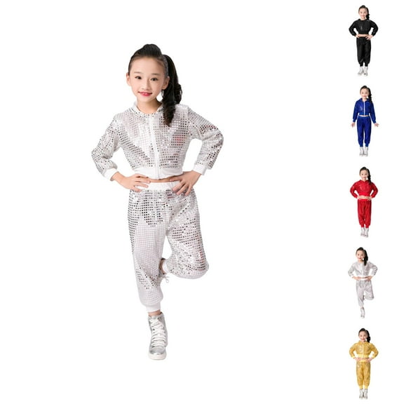 Outfits for Girls Girl Set Toddler Kids Boy Girl Clothes Sequin Glitter Party Carnival Gown Top Pants Outfits Set