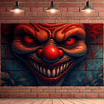 thumbnail image 6 of Scary Clown Horror Banner Halloween Decoration Creepy Design Spooky Atmosphere Red Aesthetic for Halloween Party Haunted House Themed Events, 6 of 9