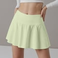 thumbnail image 2 of YDFCWXW Women Mini Tennis Skirts with Shorts High Waisted Golf Skirts Pleated A Line Short Skirt Flowy Workout Sport Athletic Skorts Green, S, 2 of 6