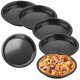 thumbnail image 1 of Set of 6 Pizza Plates, Round Pizza Plates, Diameter 20 Cm,Steel Pizza Pan, Non-Stick Coating, Non- & Easy to Clean, 1 of 5
