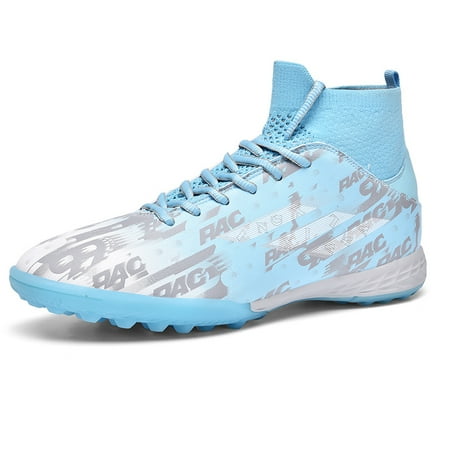 

Men s New Lace-up Football Boots Turf Soccer Shoes With Cleats Training High Top Ankle SneakersWith Cleats Training High Top Ankle Sneakers For Super Foot Bowl
