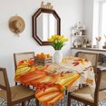 thumbnail image 3 of Autumn Pumpkin Table Cloth Waterproof Tablecloths, Thanksgiving Orange Red Vintage Wooden Tablecloth Dining Table Cover for Kitchen Party Tabletop Outdoor, Square Tablecloth 54x54 Inch, 3 of 9