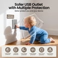thumbnail image 6 of USB Outlets Receptacles, 3 Port USB C Wall Outlet, 30W 6.0A USB Electrical Outlet, 15 Amp Tamper Resistant Outlet with USB C Ports, UL Listed, Wall Plate Included, 6 of 8