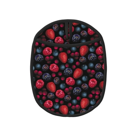 

berries pattern Pot Holders for Kitchen - Heat Resistant Oven Mitts Hot Pads with Pocket Non Slip Silicone Pot Holders Cuteness Hanging Loop Potholders for Kitchen Baking