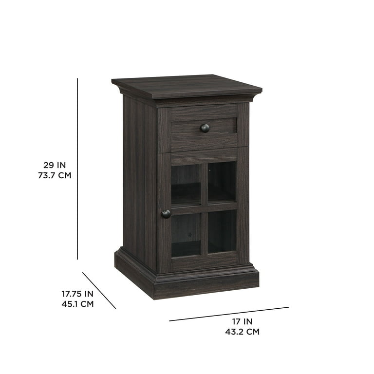 Better Homes & Gardens Canton End Table with USB, Tobacco Oak