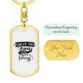 thumbnail image 3 of The Thing I Enjoy The Most Is Fishing Stainless Steel or 18k Gold Premium Swivel Dog Tag Keychain, 3 of 10