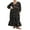 Black, variant on Lamuusaa Women’s Bohemian  Dress Summer Half Sleeve Shirred Waist A-Line Dress Long Flowy Dress