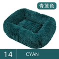 thumbnail image 1 of Cama cuadrada de lujo para perros pequeños, medianos y grandes, esterilla de felpa larga, suministros para mascotas, cama calmante lavable, 1 of 4